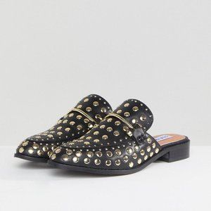 Steve Madden Laaura-S Studded Flat Mules - Size 8